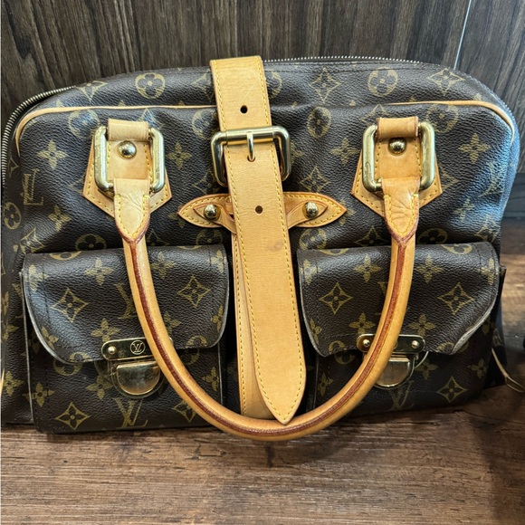 Two (2) Louis Vuitton Brown and Tan Monogram Manhattan Bags GM - Picture 3 of 6